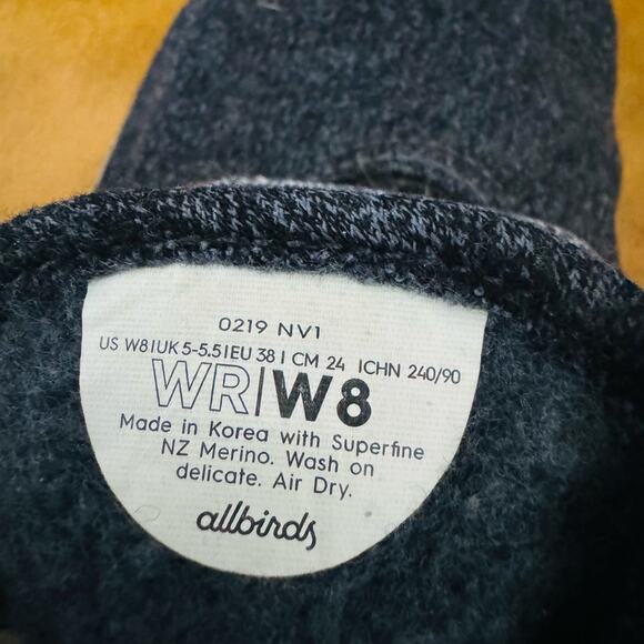 Allbirds Womens Wool Runners 0219 NV1 Gray Everday Sneakers Sz 8 Left Sz 9 Right - Picture 12 of 14